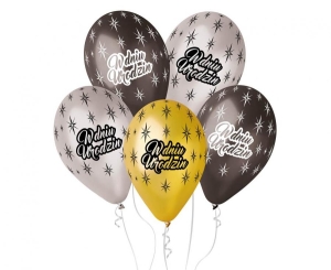 Balony W Dniu Urodzin metaliczne 12 cali 6 szt