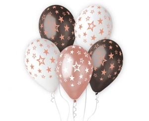 Balony GWIAZDY ROSE GOLD 13 cali 6 szt