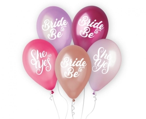 Balony Bride to Be She said Yes 13 cali 5 szt