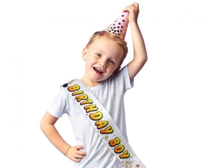 Szarfa urodzinowa Birthday Boy Bohater rozm. 10 x 150 cm