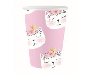 Kubeczki papierowe Kotek 250 ml 6 szt