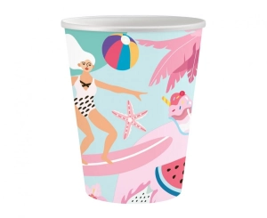 Kubeczki papierowe Kolekcja Summer - Let's Party (surfing) 250 ml 6 szt