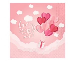 Serwetki Kolekcja Love Is In The Air (różowe) 33 cm x 33 cm 20 szt