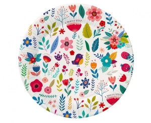 Talerzyki papierowe Kolekcja Summer - Have fun (light) 18 cm 6 szt