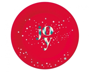 Talerzyki papierowe Joy czerwone 18 cm 6 szt