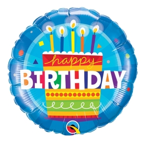 Balon foliowy happy birthday tort 45 cm
