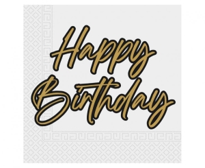 Serwetki papierowe Elegant Happy Birthday 33 cm x 33 cm 20 szt