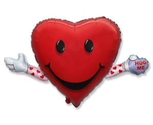 Balon foliowy 24 cale - LOVE & HUG pakowany