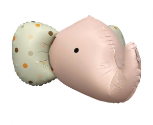 Balon foliowy Słoń 3D różowy matowy 63x50 cm
