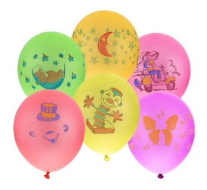Balony Gemar 18 cali pastel z nadrukami różnymi 100 szt