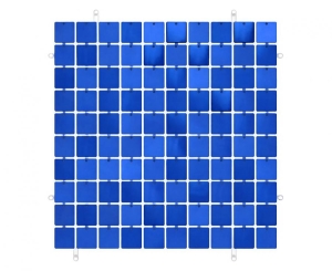 Panel dekoracyjny niebieski przezroczyste tło 30x30 cm/ 100 kwadratów
