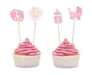 Pikery B&G Baby Girl jasnoróżowe 10 cm 12 szt