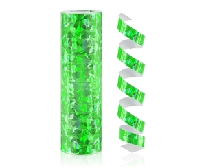 Serpentyna holograficzna zielona - 4 m/ 1 szt