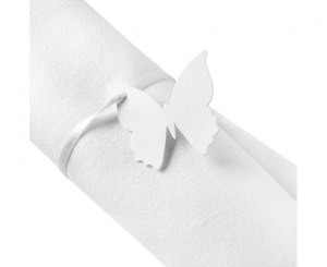 Zawieszka elegancka Butterfly biała 10 szt