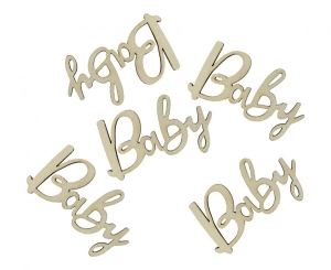 Konfetti drewniane Baby 6x3 cm 18 szt