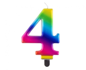 Świeczka cyferka 4 Galaxy 8 cm