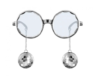 Okulary Disco srebrne