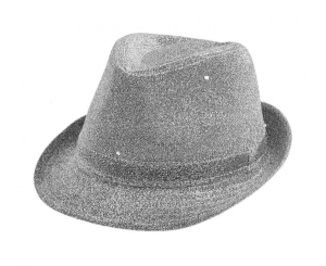 Kapelusz "Brokat" srebrny