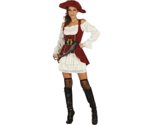 Strój dla dorosłych Piratka (sukienka kapelusz kamizelka gorsetowa pasek) rozm. M