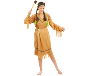 Strój dla dorosłych Skromna Indianka (sukienka pasek opaska) rozm. M