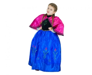 Strój dla dzieci Księżniczka różowo-niebieska (sukienka peleryna) rozm. 110/120 cm