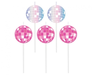 Świeczki pikery Disco dwustronne 2 cm 5 szt
