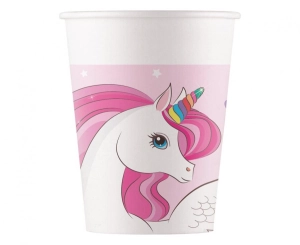 Kubeczki papierowe (WM) Unicorn Rainbow Colors 200ml 8 szt
