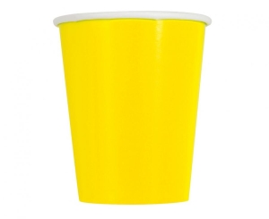 Kubeczki papierowe neonowe żółte 270 ml 8 szt