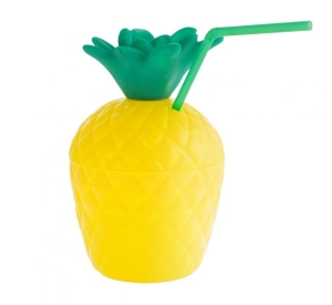 Kubek ozdobny "Ananas" plastikowy 1 szt