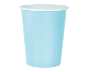 Kubeczki pap. jednokolorowe jasnoniebieskie 250ml 14 szt