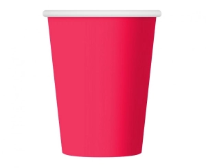 Kubeczki pap. jednokolorowe magenta 250 ml 6 szt