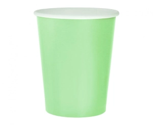 Kubeczki pap. jednokolorowe miętowe 250ml 14 szt