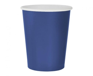 Kubeczki pap. jednokolorowe niebieskie 250ml 14 szt
