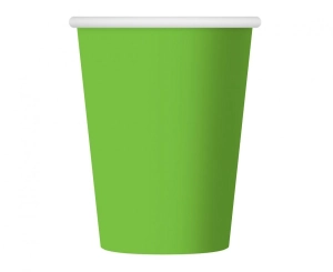 Kubeczki pap. jednokolorowe pistacjowe 250 ml 6 szt