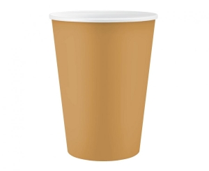 Kubeczki pap. jednokolorowe złote 250ml 6szt.