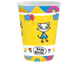 Kubeczki pap. Kicia Kocia 250 ml 6 szt