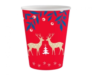 Kubeczki papierowe Let It Snow 250 ml 6 szt