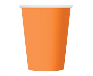 Kubeczki papierowe pomarańczowe 250 ml 6 szt