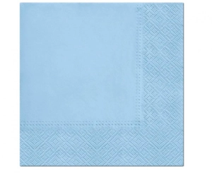 Serwetki PAW gładkie jednokolorowe Azzurro 33 xm x 33 cm 20 szt