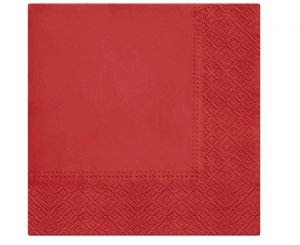 Serwetki PAW gładkie jednokolorowe Chili Red 33 xm x 33 cm 20 szt