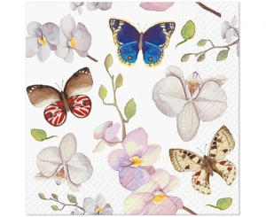 Serwetki PAW wzorzyste Orchidea Butterfly 33 cm x 33 cm 20 szt