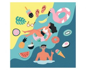 Serwetki Kolekcja Summer - Let''s Party (beach) 33 cm x33 cm 20 szt