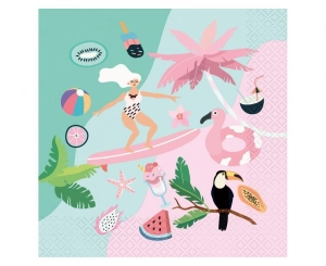 Serwetki Kolekcja Summer - Let''s Party (surfing) 33 cm x33 cm 20 szt