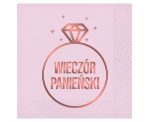 Serwetki Wieczór Panieński (różowe) 33 cm x33 cm 20 szt