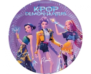 Talerzyki papierowe K-POP DEMON HUNTERS 23 cm 8 szt