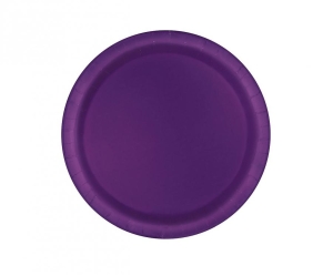Talerzyki papierowe ciemnofioletowe 18 cm 8 szt