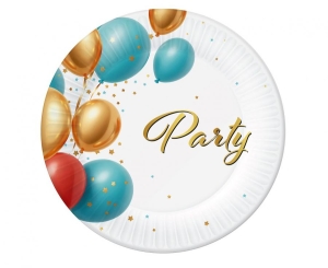 Talerzyki papierowe Party 18 cm 6 szt BB