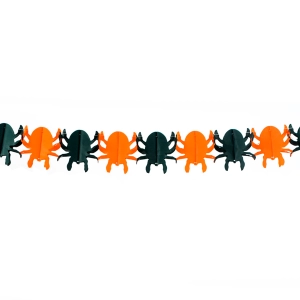 Girlanda Halloween Pająki pomarańczowo-czarna 300cm