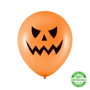 Balony biodegradowalne Dynia Halloween pomarańczowe 12cali 100szt.
