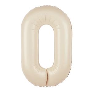 Balon foliowy cyfra 0 kremowy 100cm